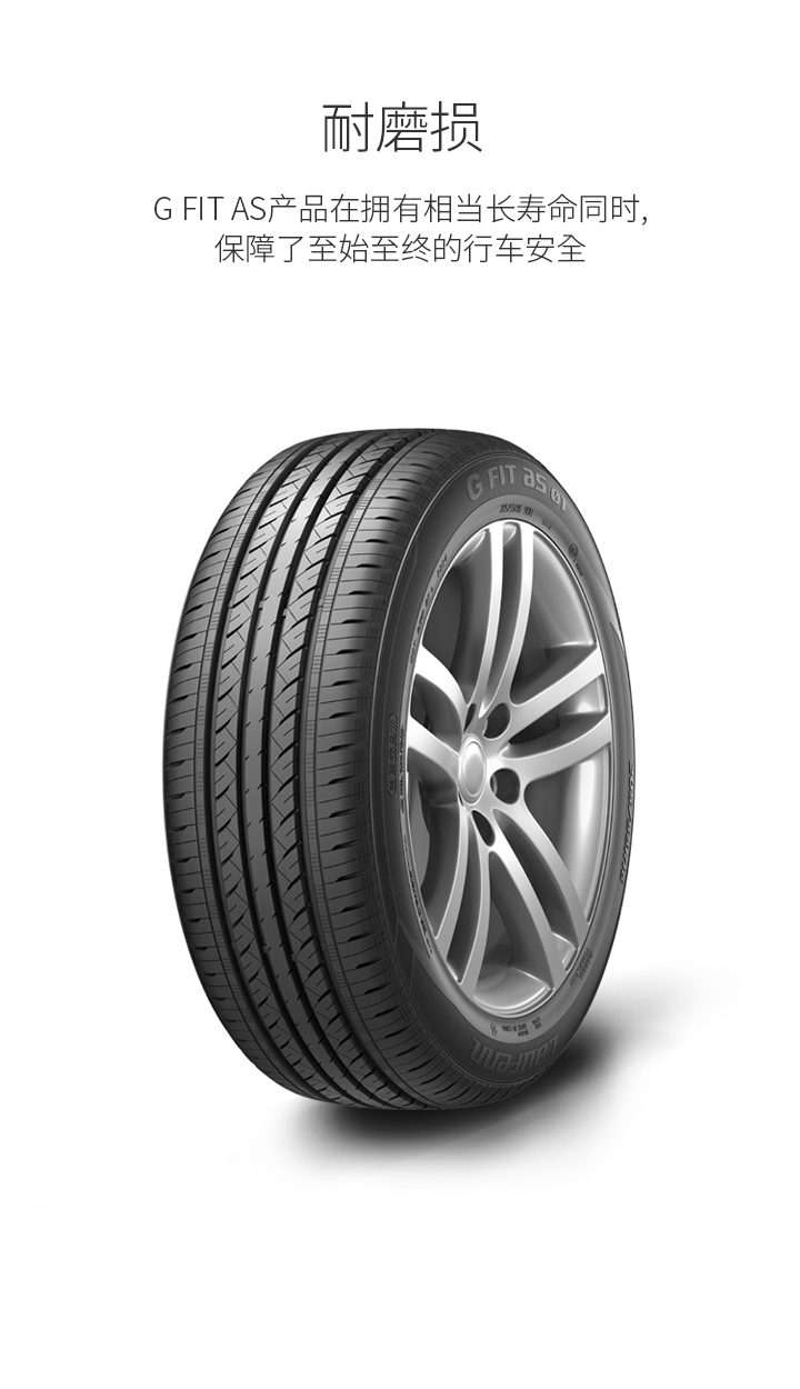 耐磨损, G FIT AS 01拥有相当长的使用寿命,从一开始使用到替换, 能始终保障行车安全。