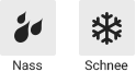 Nass, Schnee